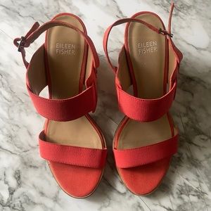Eileen Fisher Vero Cuoio wedge sandal